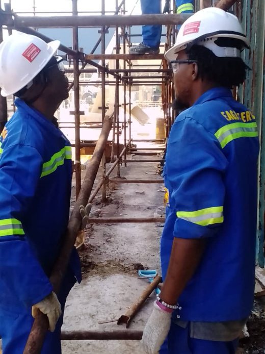 Soudeur en intervention sur chantier